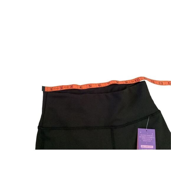 Nwt High Waisted Semi Sheer Strappy Leggings With Pockets Sexy Athletic Sporty L - Picture 7 of 9